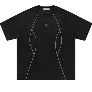 Aelfric Eden Oversized Mens T-Shirt Reflective Strip Suede Tee